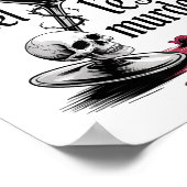 Wine Make Me Feel Less Murdery Funny Gothic Witch  Poster (Hoek)