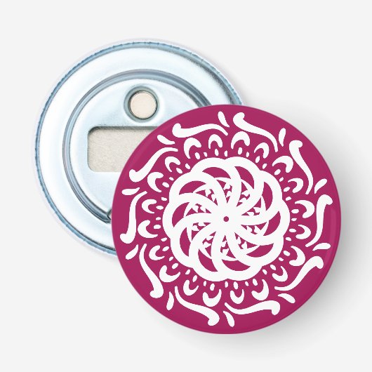 Wine Mandala Button Flesopener (Voorkant)