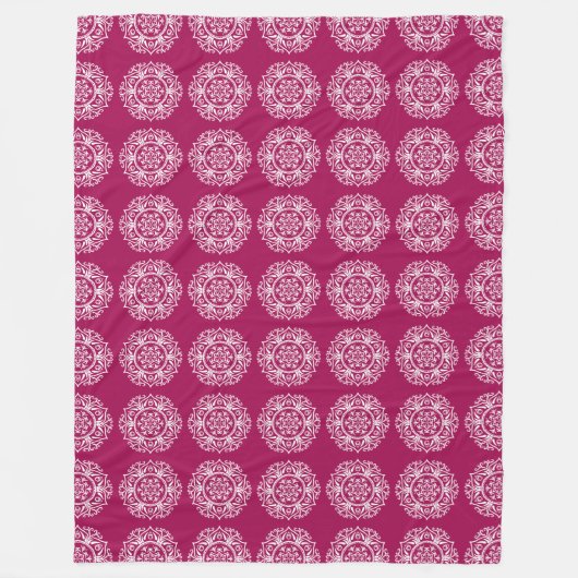 Wine Mandala Fleece Deken (Voorkant)