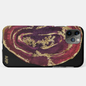 *~* Wine Maroon Burgundy Gold Glitter Case-Mate iPhone Case (Achterkant (horizontaal))