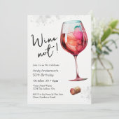 Wine Not 50th Birthday Invitation (Debout devant)