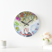 "Wine O Clock" Vibrant gekleurde wijnsteen. Grote Klok (Huis)