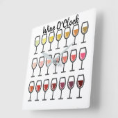 Wine O'Clock Horloge murale (Angle)