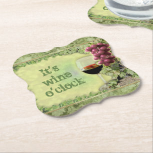 Wine O'Clock Kartonnen Onderzetters