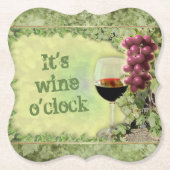 Wine O'Clock Kartonnen Onderzetters (Voorkant)