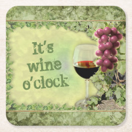 Wine O'Clock Kartonnen Onderzetters