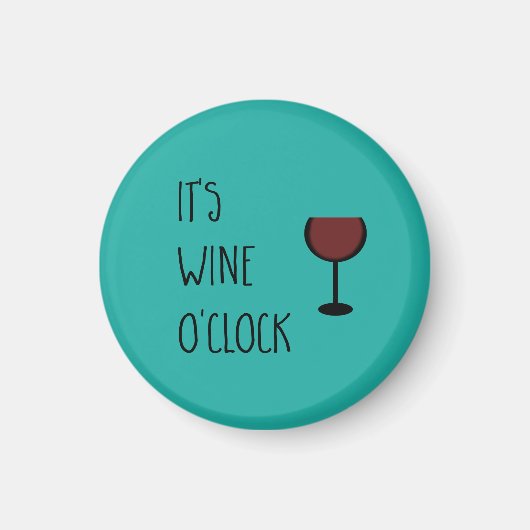Wine O'Clock Magneet (Voorkant)
