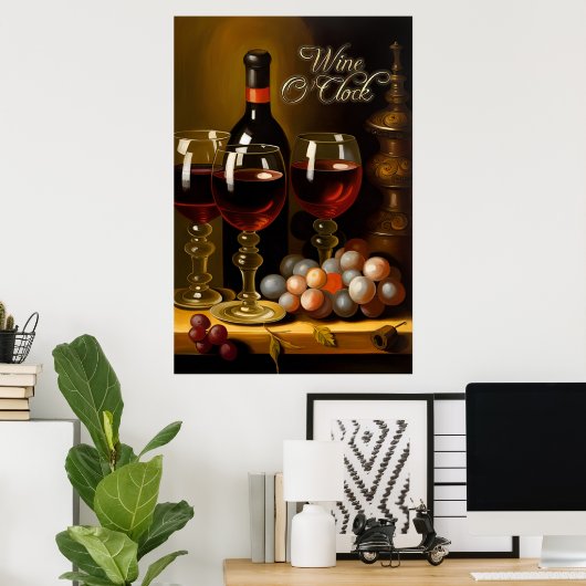 Wine O'Clock Poster (Thuiskantoor)