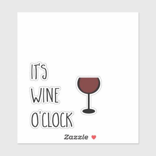 Wine O'Clock Sticker (Vel)