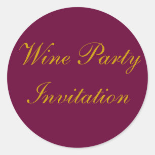 Wine Party Invitation Stickers - Twee maten