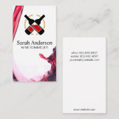 Wine Pour Splash | Rode wijnflessen Visitekaartje (Voorkant / Achterkant)