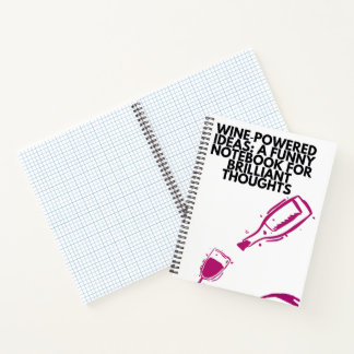 Wine‑Powered Ideas – Funny Notebook for Brilliant  Notitieboek