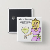 Wine Princess Button (Voorkant /achterkant)