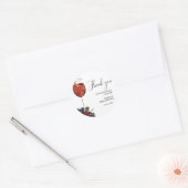 WIne Proeverij bruidsfeest bedankt Ronde Sticker (Envelop)