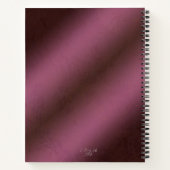 Wine Red Chaos Coordinateur Journal Carnet (Dos)