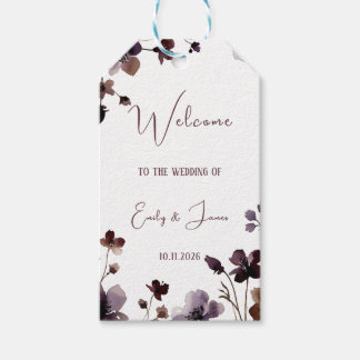 Wine Red Plum Mauve Fall Floral Wedding Cadeaulabel