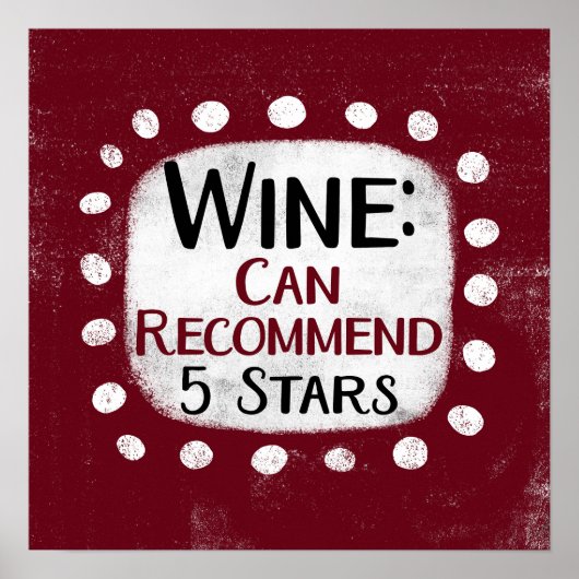 Wine Review 5 Etoiles Poster Wall Art (Devant)