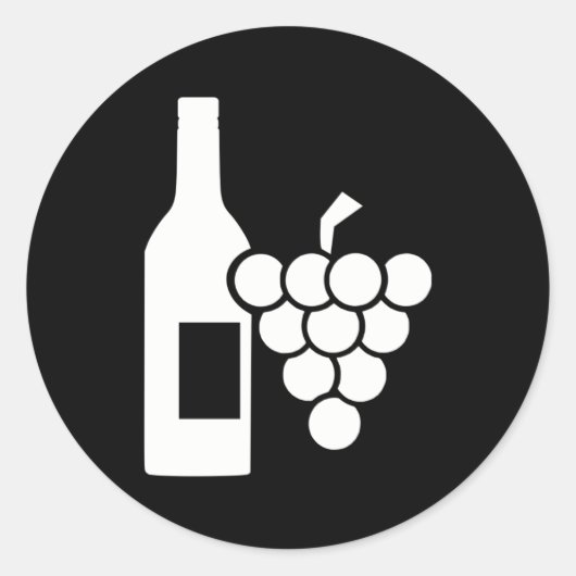 Wine Ronde Sticker (Voorkant)