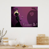 Wine Roze Lady Poster (Keuken)
