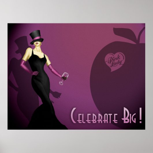 Wine Roze Lady Poster (Voorkant)