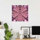 Wine Satin Mandala Circle Poster (Thuiskantoor)