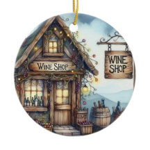 WINE Shop Keramisch Ornament