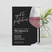 Wine Simple Sixty 60th Birthday Party Kaart (Staand voorkant)