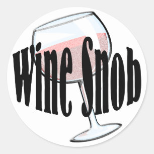Wine Snob Ronde Sticker