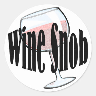 Wine Snob Ronde Sticker