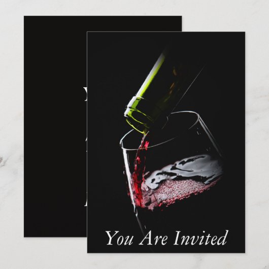 Wine Sommelier Invitation Card Kaart (Voorkant / Achterkant)