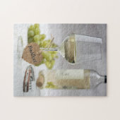 Wine Sommelier Vine Lover Bottle Grape Design Legpuzzel (Horizontaal)