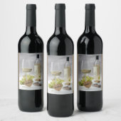 Wine Sommelier Vine Lover Bottle Grape Design Wijn Etiket (Flessen)