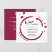 Wine Stain Bachelorette Party Invitation (Devant / Derrière)
