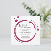 Wine Stain Bachelorette Party Invitation (Debout devant)