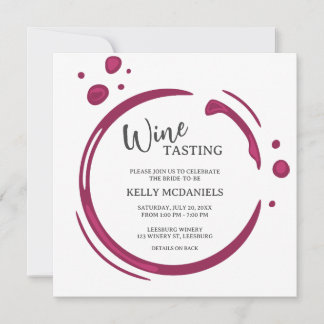 Wine Stain Bachelorette Party Invitation