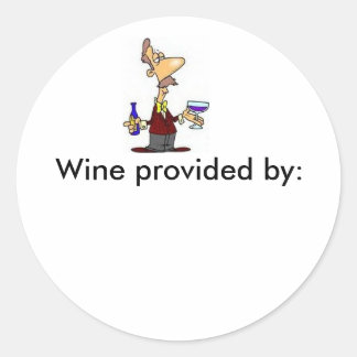 Wine_Taster, Wijn aangeboden door: - Gepersonalise Ronde Sticker
