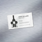 Wine Tasting Logo | Bottle | Glasses Magnetisch Visitekaartje (Voorbeeld)