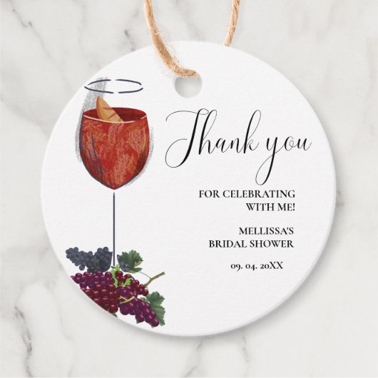 WIne Tasting vrijgezellenfeest Dank u Bedankjes Labels (Voorkant)