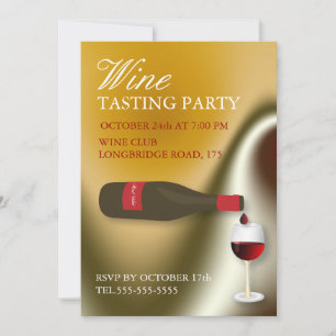 Wine testing party uitnodiging