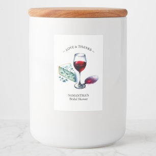 Wine Theme Vrijgezellenfeest Voedselcontainer Etiket