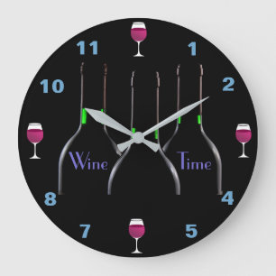 Wine Time Kitchen Clock Grote Klok