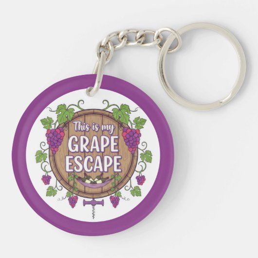 Wine Time Sleutelhanger (Achterkant)