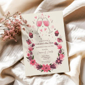 Wine Toast Floral Galentine's Invitation