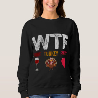 Wine Turkey Family Funny Ugly Sweater Kerstmis