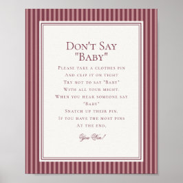 Wine Vineyard Club Old Money Baby Shower Game Poster