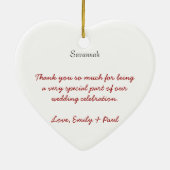 Wine Wedding Gown Bridesmaid kerstversiering Keramisch Ornament (Achterkant)