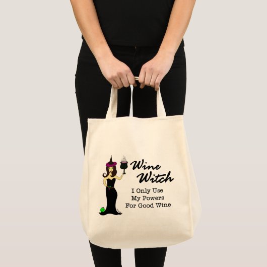 Wine Witch Shopping Bag Tote Bag (Voorkant (product))