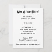 Wine Witch Wyed Wine Party Kaart (Achterkant)