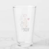 Wine Word Cloud Design Drink glas (Achterkant)