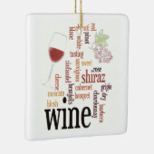 Wine Word Cloud Design Ornament (Rechts)